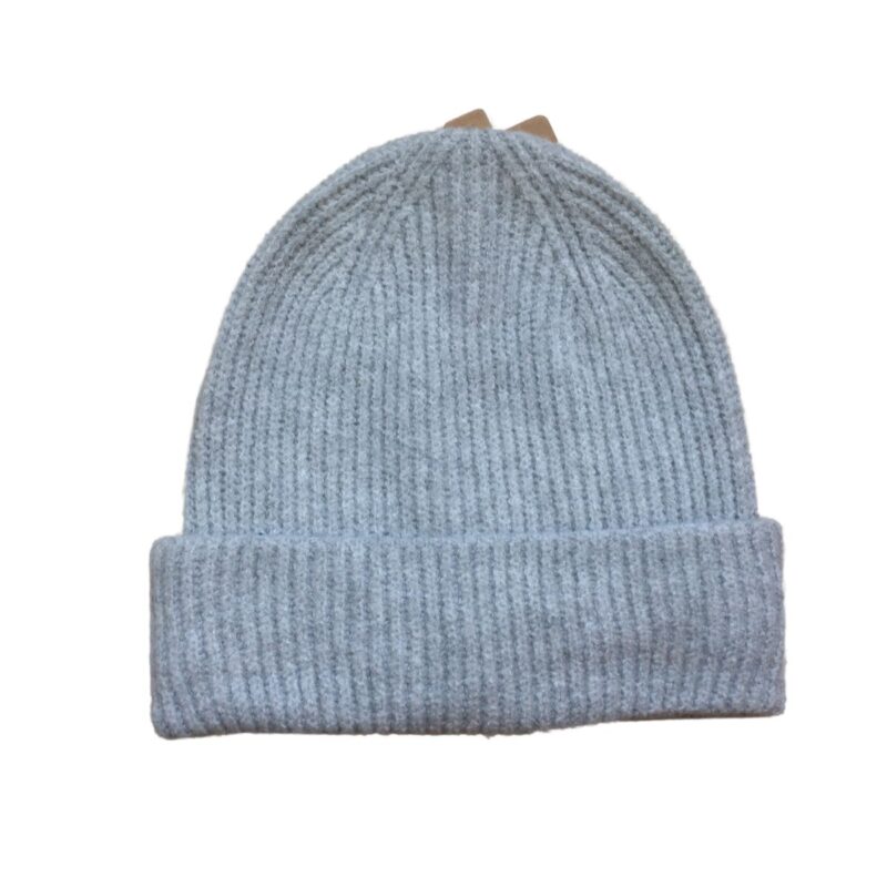 کلاه بافتنی ساده زمستانی طوسی - کد G199